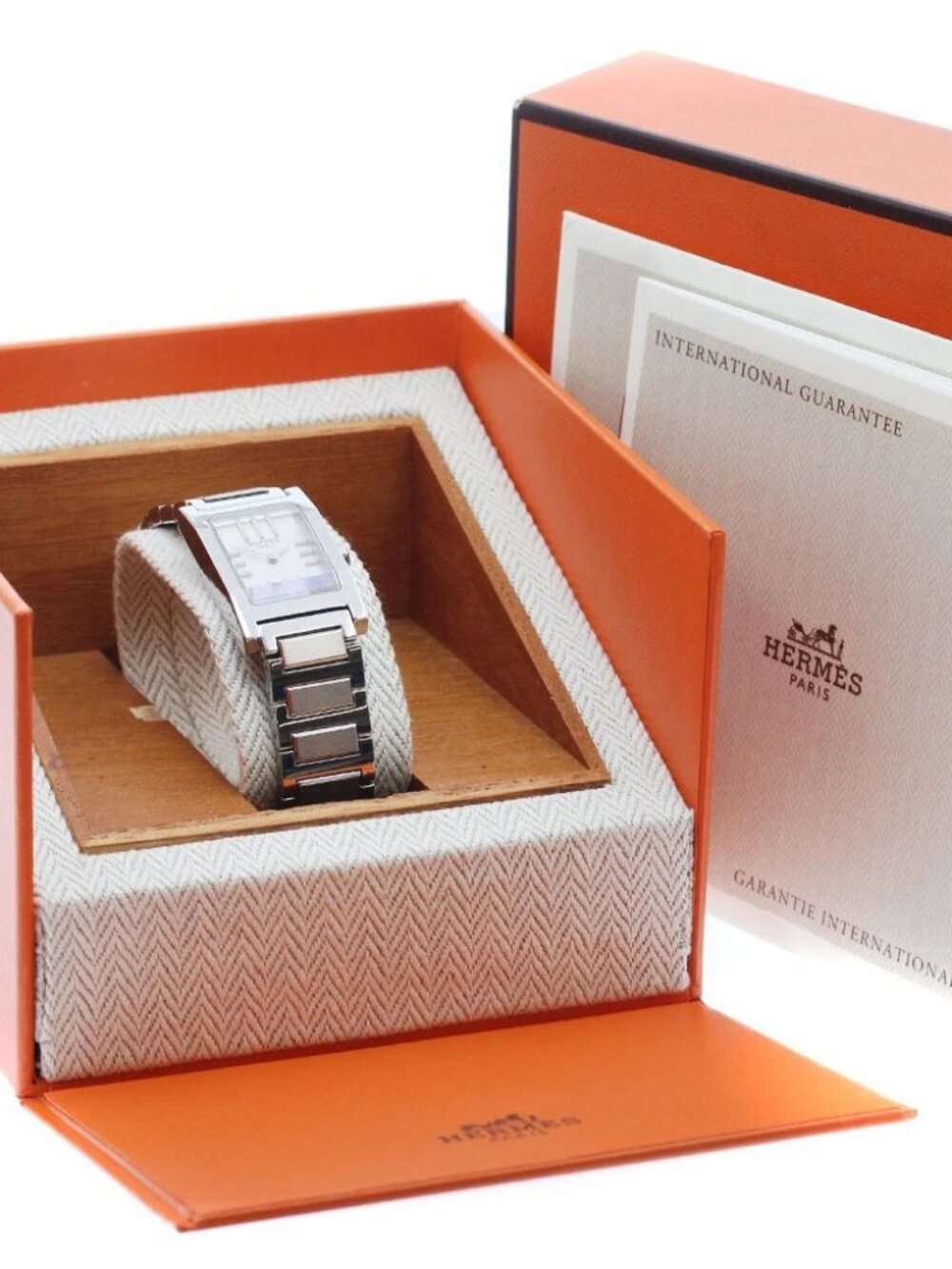 HERMES Tandem TA1.210 Silver Dial Quartz Ladies Watch_